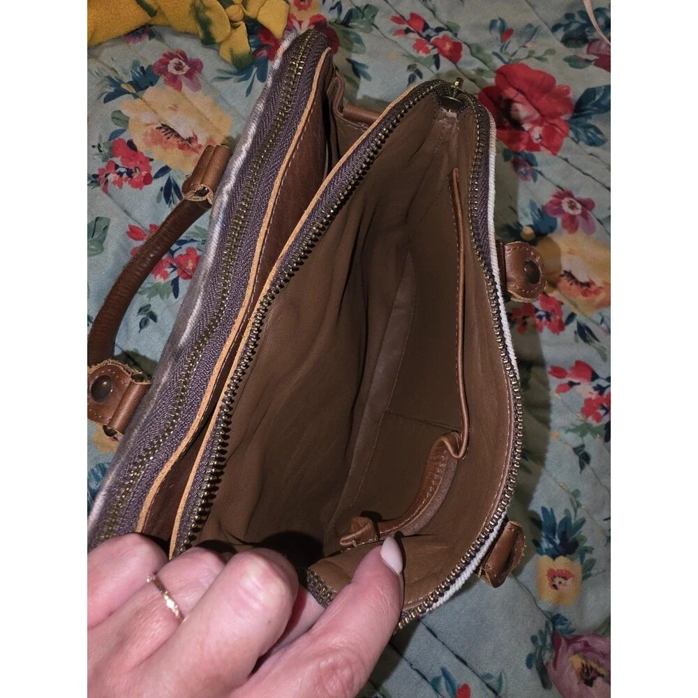 Nena and Co La Reyna OOAKSHELL Tie Dye Leather Bag